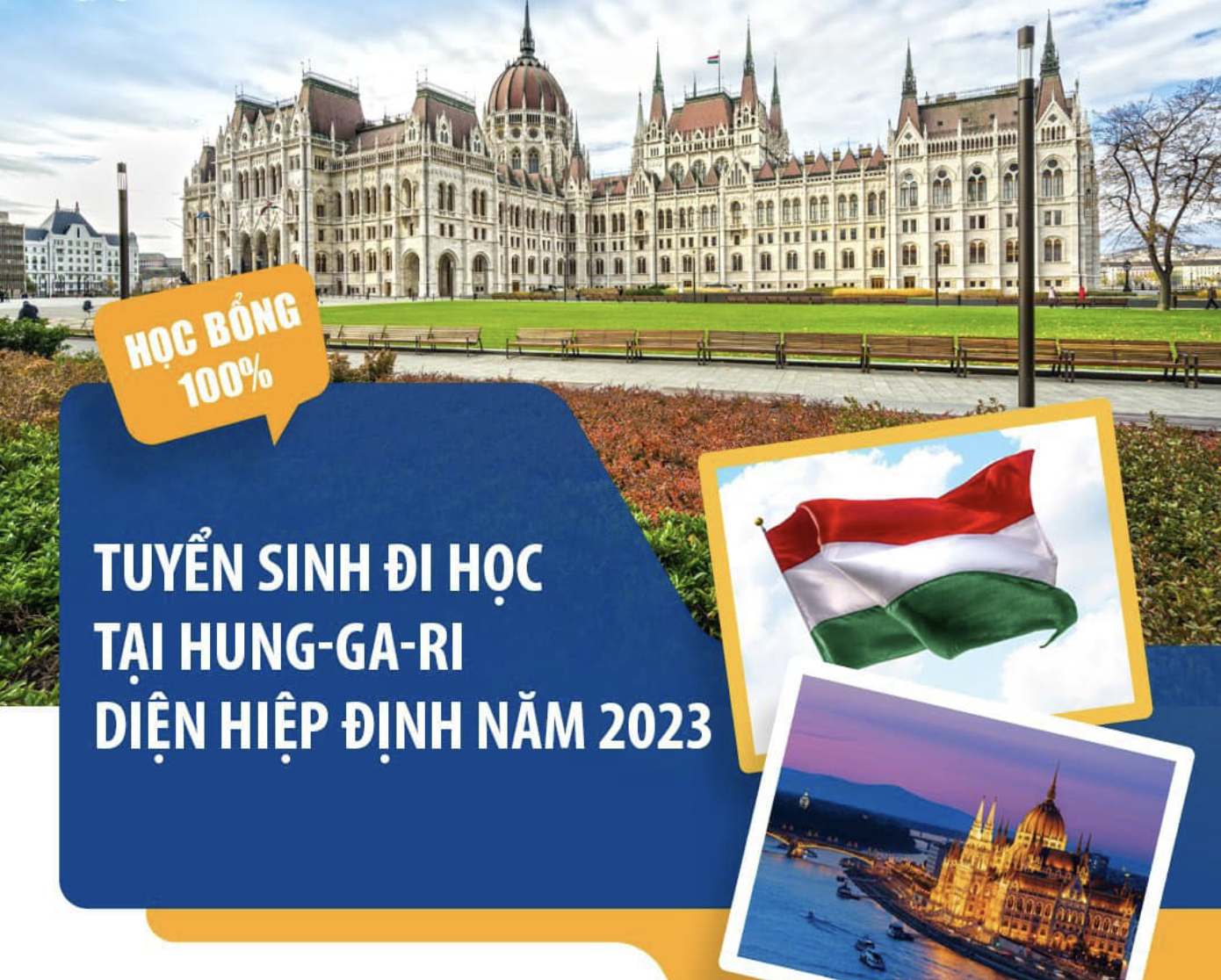 Thông báo tuyển sinh đi học tại Hung-ga-ri diện hiệp định năm 2023
