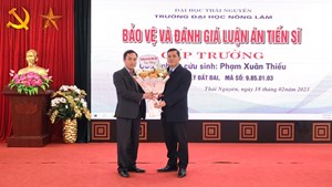 NCS. Phạm Xuân Thiều bảo vệ thành công luận án Tiến sĩ  cấp Trường ngành Quản lý đất đai